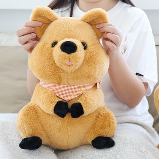 Mochitown 真實蓬鬆澳洲短尾矮袋鼠布偶, 40cm, 1個, 棕色