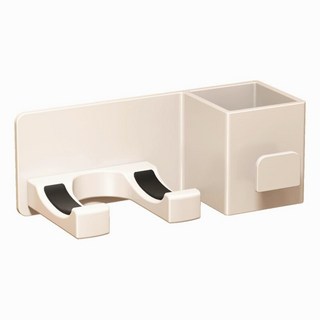 I LIFE 多功能置物收納 鋁合金吹風機架 浴室 免釘安裝, 1個, 白色