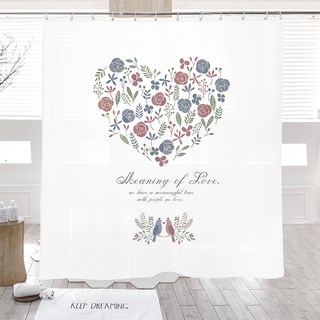 SANGSANG HOO 設計款浴簾 墜入愛河, 1個