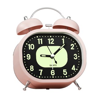 SUNORO 復古機械夜光鬧鐘, 粉色