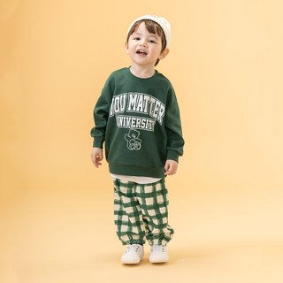 KIDSCOMO 童款英文大學T長袖套裝