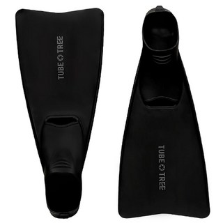 TUBE TREE 長蛙鞋 + 網袋 套組, 黑色