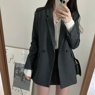 LUNA GIRL 女款 Kasgus 雙釦寬鬆版型夾克 L26SPJK122209