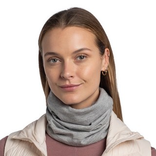 西班牙 BUFF 美麗諾羊毛中等重量脖圍, 麻花雲灰, 1個