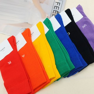Rainbow Socks 長款彩虹羅紋襪 7件組