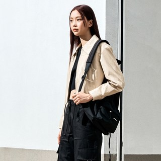 MIXXO 女款翻領拉鍊皮外套