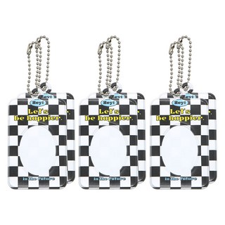 Pinkfoot 證件卡套鑰匙圈 6入, 棋盤格紋款