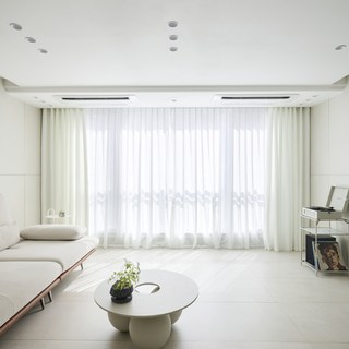 Clemence 四季遮光窗簾, 純白色