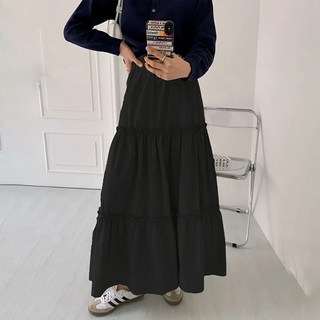 MarketA 女款簡約蛋糕長裙