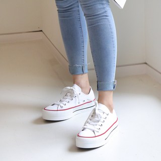 Shubell Biki 增高厚底休閒帆布運動鞋