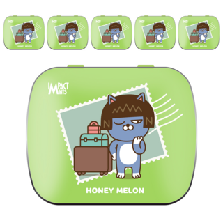 IMPACT MINTS KAKAO FRIENDS聯名無糖薄荷錠 哈密瓜口味, 6盒, 15g