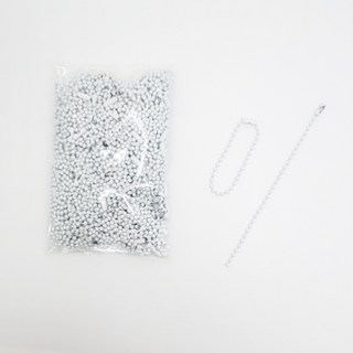 MaDaKkuMi 彩色珠鍊軍牌鍊 12公分, 100個, 白色