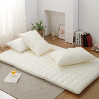 well bedding plain 素色純棉絎縫地墊套 + 草本地墊內芯 套組