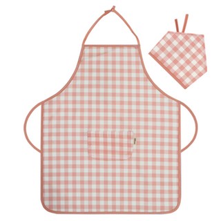 더해피 아동용 목끈형 앞치마 + 두건 세트