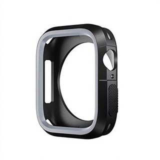 Alpina Case Apple Watch 矽膠防撞全包覆雙色保護殼 44mm, 黑色灰色