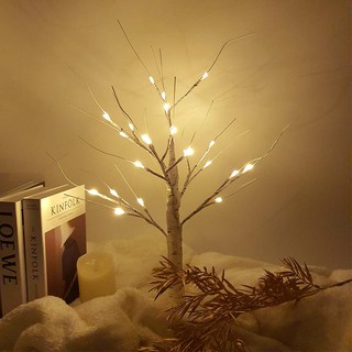 LED落地燈 白樺木氣氛燈 60cm, 混合色