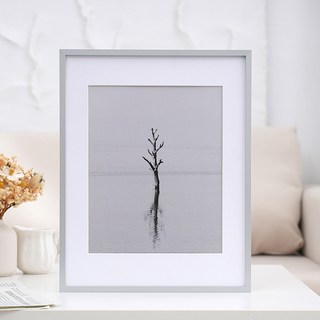 LOVELY FARM 任何人都能輕鬆組裝的金屬相框, 1個, 銀色