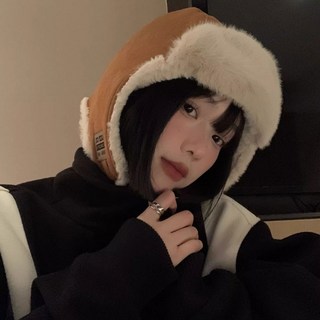 G&Y 皮革耳罩防寒栗子帽 飛行帽