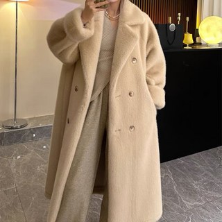 Goodif 女性Brie泰迪絨長版大衣