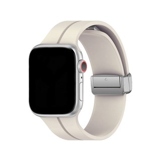 다연경 D버클 실리콘 스포츠 스트랩 38 / 40 / 41mm, 스타라이트