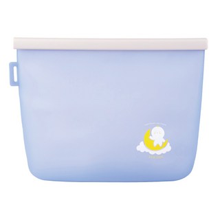 ZEN ZHOU 雲朵好矽袋 2L 潛水藍, 食品級矽膠, 可重複使用, 防漏保鮮, 1個