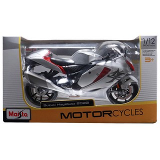 Maisto 1:12 Suzuki Hayabusa 2022 合金摩托車模型, 1個, 合金銀