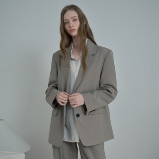 MIND BRIDGE 女款寬鬆版型單排扣西裝外套 M1JK2201