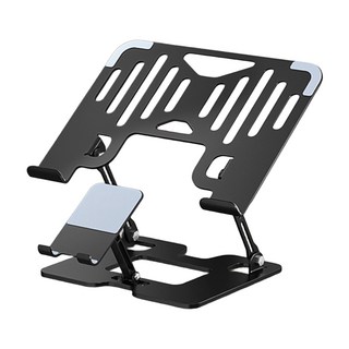 OMG 筆記型電腦手機支架2合1, 黑色, 1個