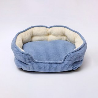파스텔펫 반려동물 컬러 코듀로이 쿠션방석, 블루, 1개