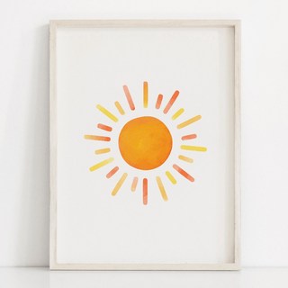 粉彩灰工作室 A3海報插畫, E04 太陽