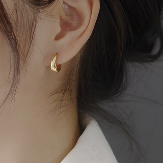 gelluna 女性粗款易扣式環狀耳環 2個