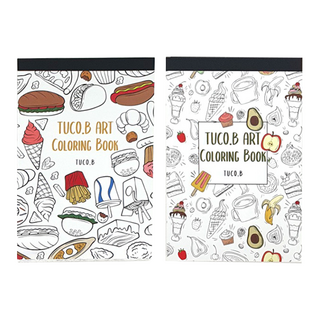 아트 컬러링북 디저트 엽서패드 2p 랜덤발송, 투코비