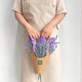 프레시가든 프렌치 라벤더 부쉬 조화, 혼합색상, 1개