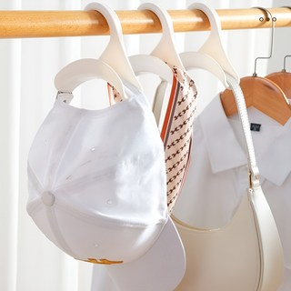 歐嗨 多用途帽子包包領帶皮帶掛架, 3個, 白色