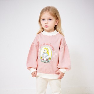 mollimelli 女童款迪士尼愛麗絲夢遊仙境半高領T恤