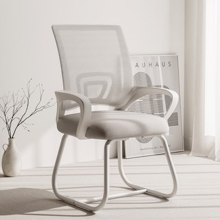 Logostory AIR-CF 無輪電腦辦公室固定椅, 灰色