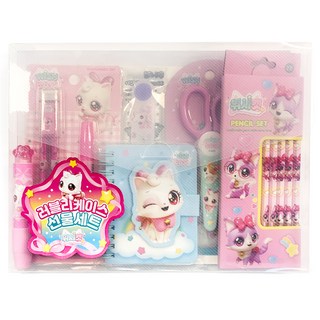 위시캣 러블리 케이스 선물세트 문구세트, 혼합색상, 1세트