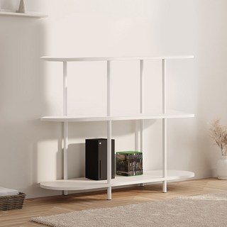 家具感 Ano 圓形立式層架, 3層, 白色 + 白色