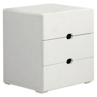 JD FURNITURE Romi II 抽屜櫃 40cm 3層 白色 - 簡約風格收納櫃