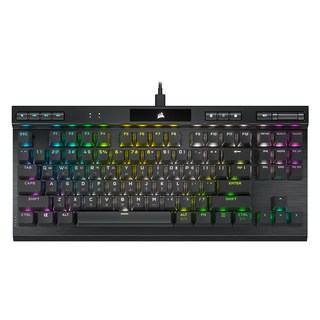 CORSAIR 海盜船 K70 RGB TKL OPX 無數字鍵盤 光學紅軸 電競 機械式 有線鍵盤, 黑色, RGP0130, 紅軸