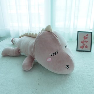 I'CLE 睡眠扁平恐龍絨毛娃娃, 1個, 80cm, 粉紅色