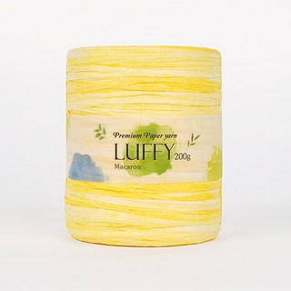 SEVY Loopy馬卡龍紙編織線 200g, 203.香蕉黃, 1個