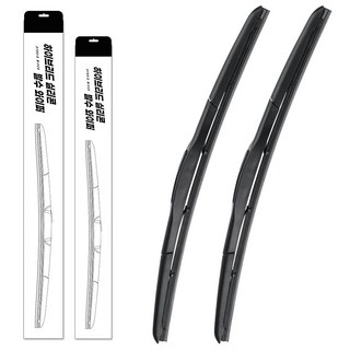 iamdue 汽車混合式撥水鍍膜矽膠雨刷 2入, 1組