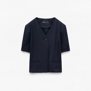 MIXXO 女款V領短袖短版外套