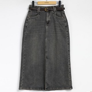 TWEE Karen開衩牛仔腰帶長裙 tsk0470