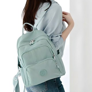 Lulubag 女性用 fine 防水旅行後背包 + 配件, 薄荷(背包),隨機發貨(配件)