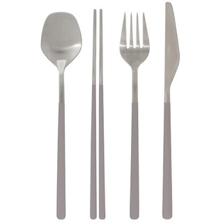 Maison Objet Ciel Delight 單人晚餐餐具4件組 / 摩卡, 餐匙 + 筷子 + 餐叉 + 餐刀, 1組