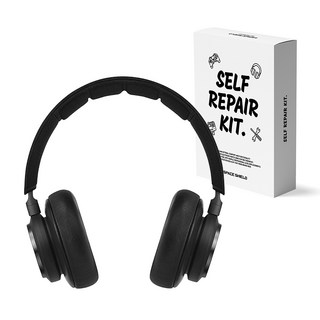 SPACE SHIELD Bang & Olufsen Beoplay H7 相容耳機耳罩保護套 束帶式 2入, 1套, 黑色, 單一商品