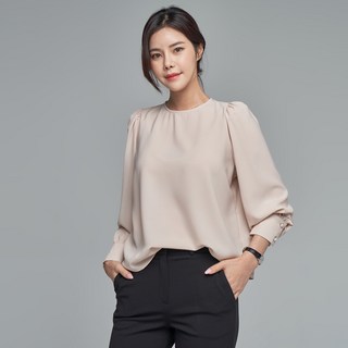 윈디윈디 여성용 러블리 링클프리 데일리 오피스룩 셔링 블라우스 D08I7_wb3060