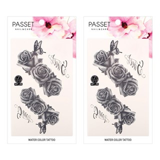 파셋 수채화 타투 스티커, WT26, 2개
